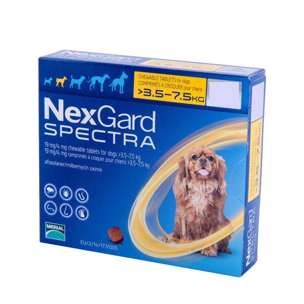 Таблетка Merial NexGard SPECTRA для собак 3,6-7,5 кг 1 таб.