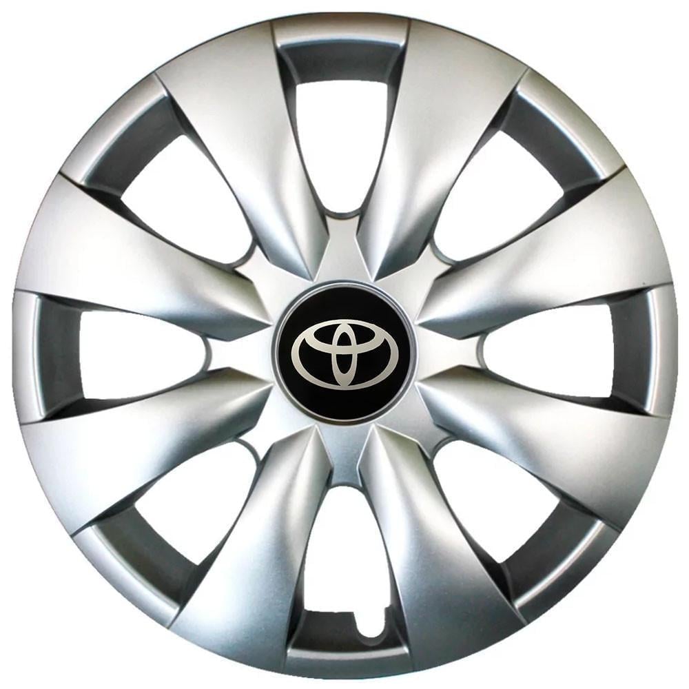 Колпаки SJS 316 с логотипом Toyota R15 4 шт. Серебристый (2654558158)