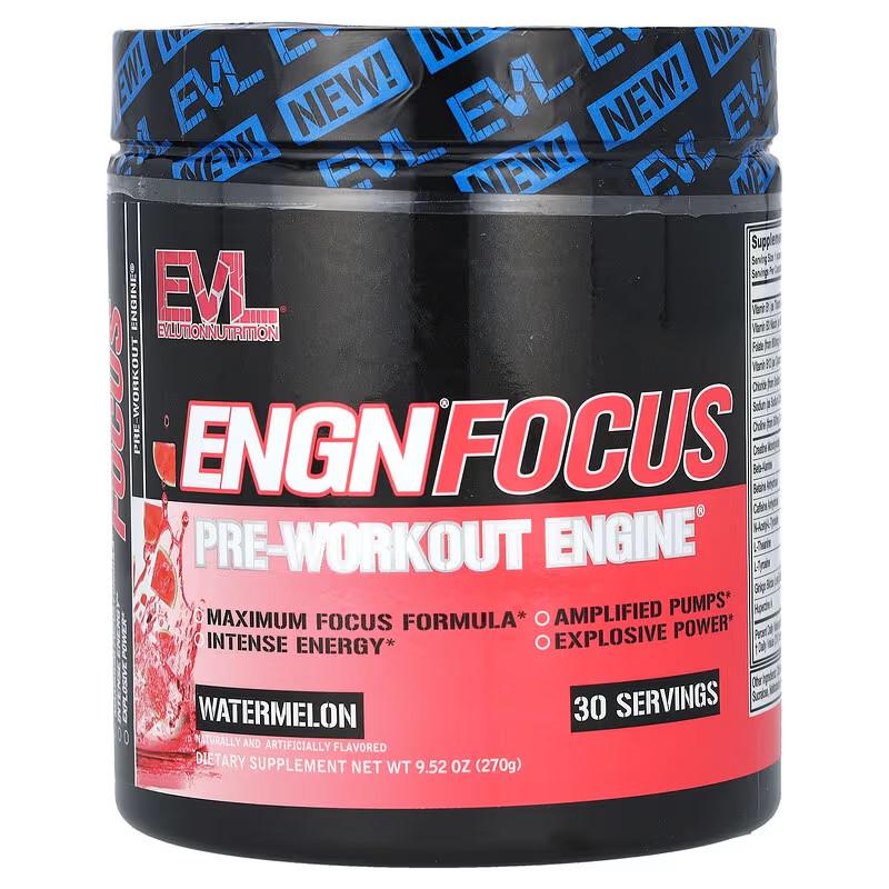 Предтренировочный комплекс Evlution Nutrition ENGN Focus Pre-Workout Engine Watermelon 270 г