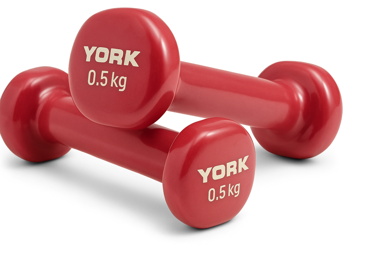 Гантели для фитнеса виниловые круглые York Fitness 2 шт. 0,5 кг Розовый (5043)