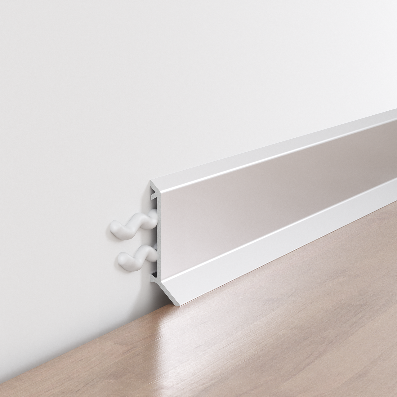 Плінтус накладний FSPRO P40 алюмінієвий анодований 2,5 м Срібний (F1.P40A) Плінтус накладний FSPRO P40 алюмінієвий анодований 2,5 м Срібний (F1.P40A)