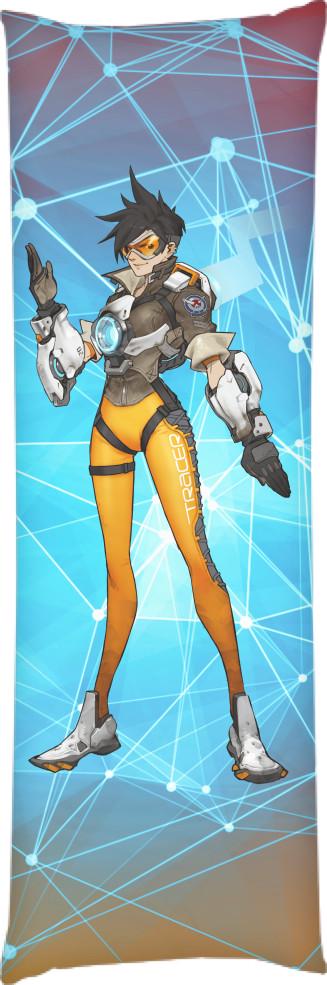 Подушка дакимакура Tracer Overwatch 40x100 см (13546363)