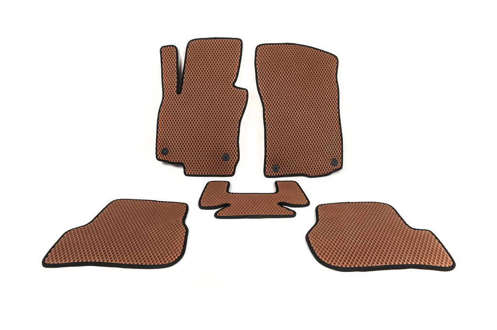 Автоковрики Digital Designs Skoda Octavia II A5 2004-2013 5 шт. Коричневый (1587253653)