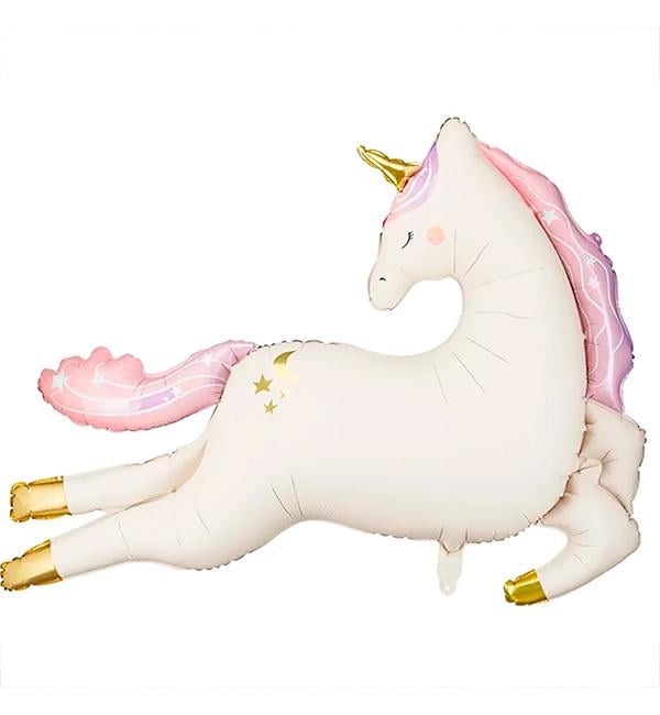 Воздушный шар PartyDeco Единорог в полете 113х83 см (56522)