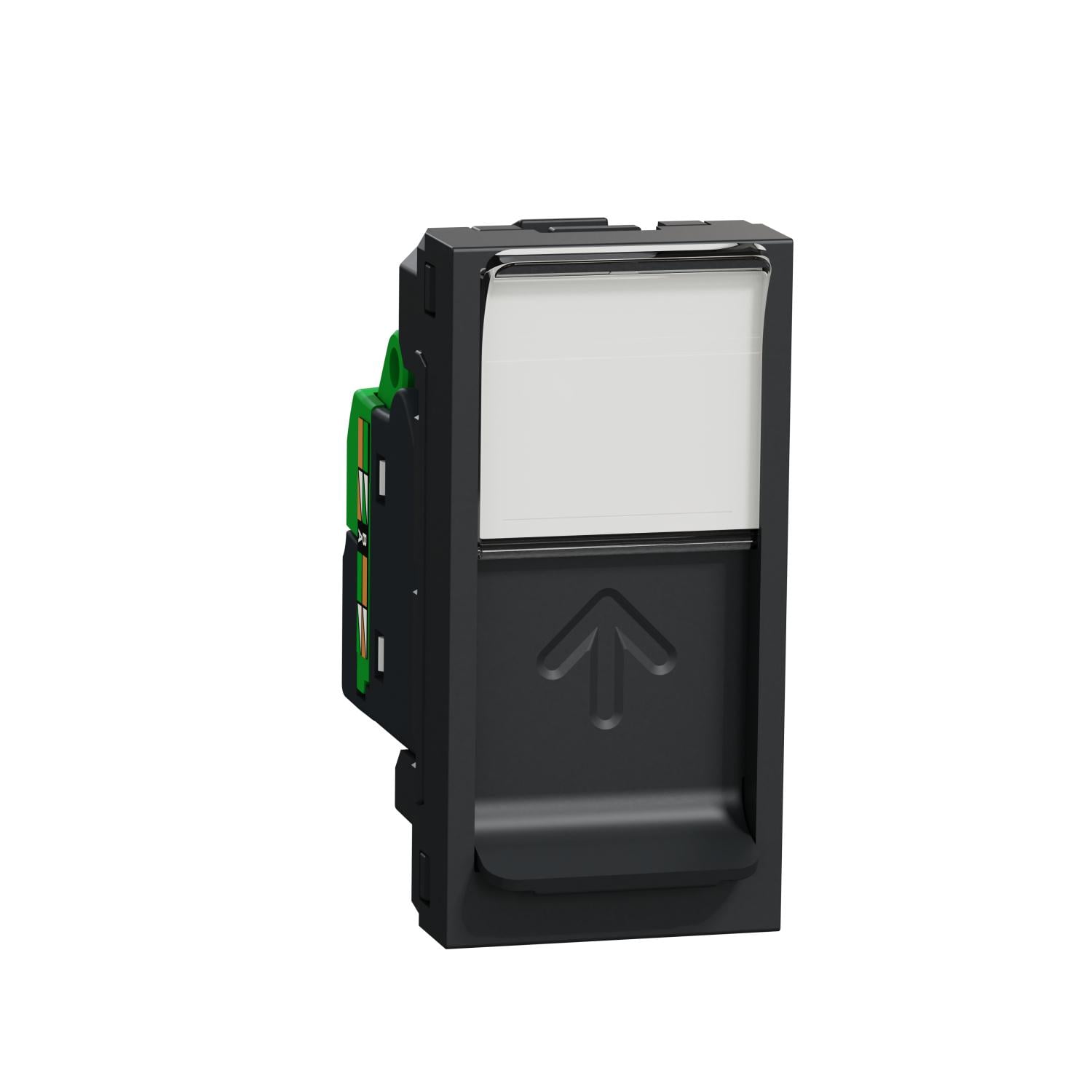 Розетка компьютерная Schneider Electric Unica New RJ45 6 STP 1 модуль Антрацитовый (NU341654)