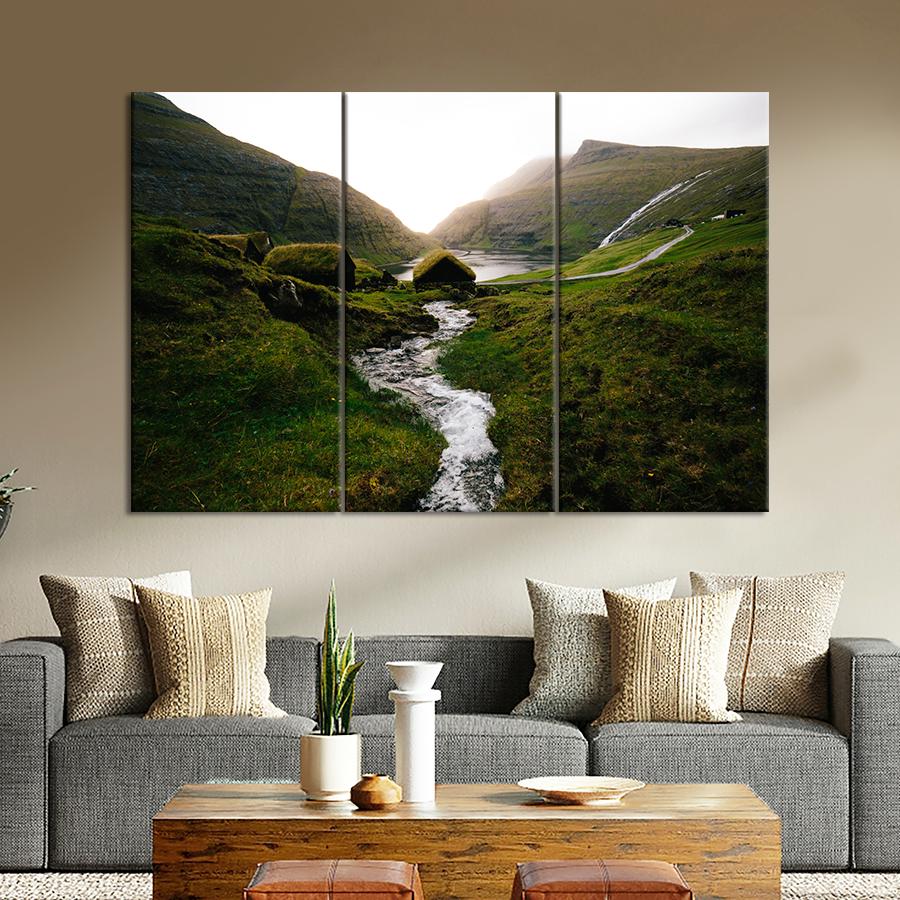 Картина природа Чистые горные ручьи 78x48 см (A1127-3)