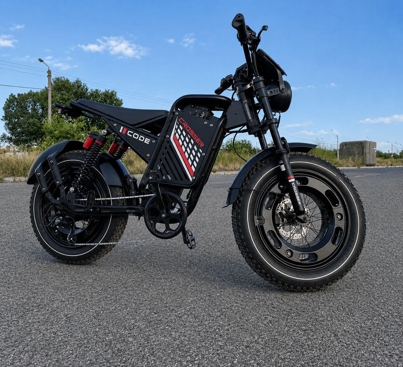 Электровелосипед Crosser E-CODE 20" 1000W 48V 20Ah Черный