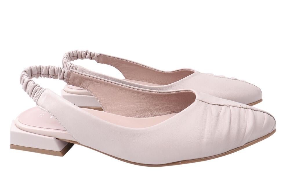 Туфли женские Tucino из кожи на низком ходу с открытой пятой р. 38 Бежевый (564-21LTC)