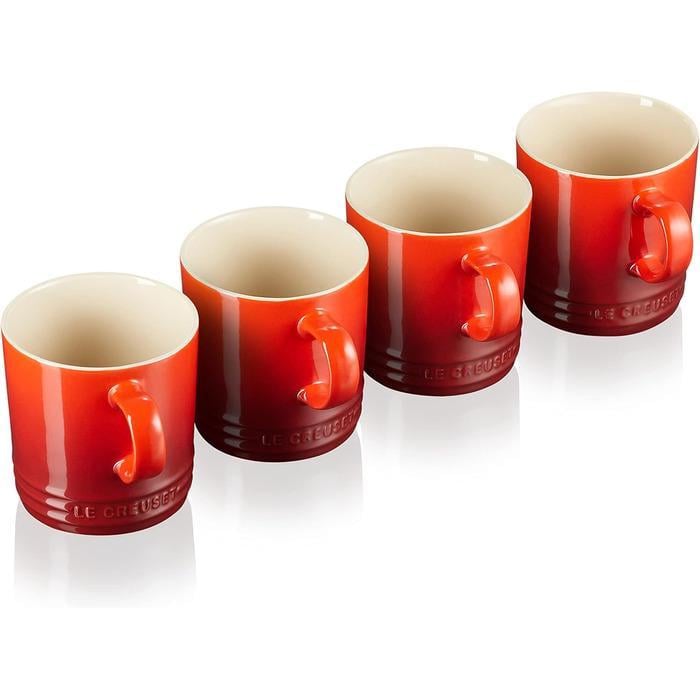 Набор чашек для чая Le Creuset 4 керамика 4 пр. 350 мл Вишнево-красный (2665469) Набор чашек для чая Le Creuset 4 керамика 4 пр. 350 мл Вишнево-красный (2665469)