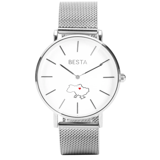 Годинник унісекс Besta Love UA Silver (2380)