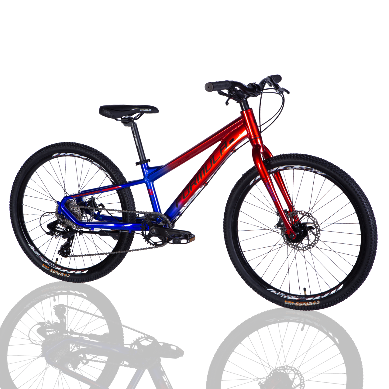 Велосипед подростковый Formula F-1 DD CS AL 24" 11" 2025 Красно-синий