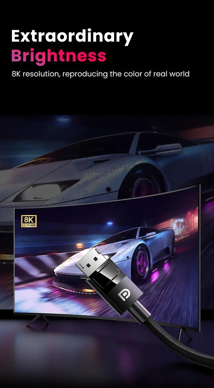 Кабель UGREEN DP114 DisplayPort v1.4 5 м Black (80394) - фото 10