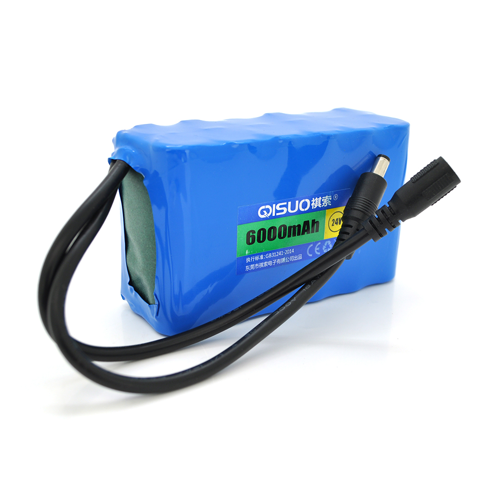 Аккумулятор литиевый QiSuo 24V 6A Li-ion 18650 DC5,5х2,1 112х38х70 мм (YUT_V12020) Аккумулятор литиевый QiSuo 24V 6A Li-ion 18650 DC5,5х2,1 112х38х70 мм (YUT_V12020)