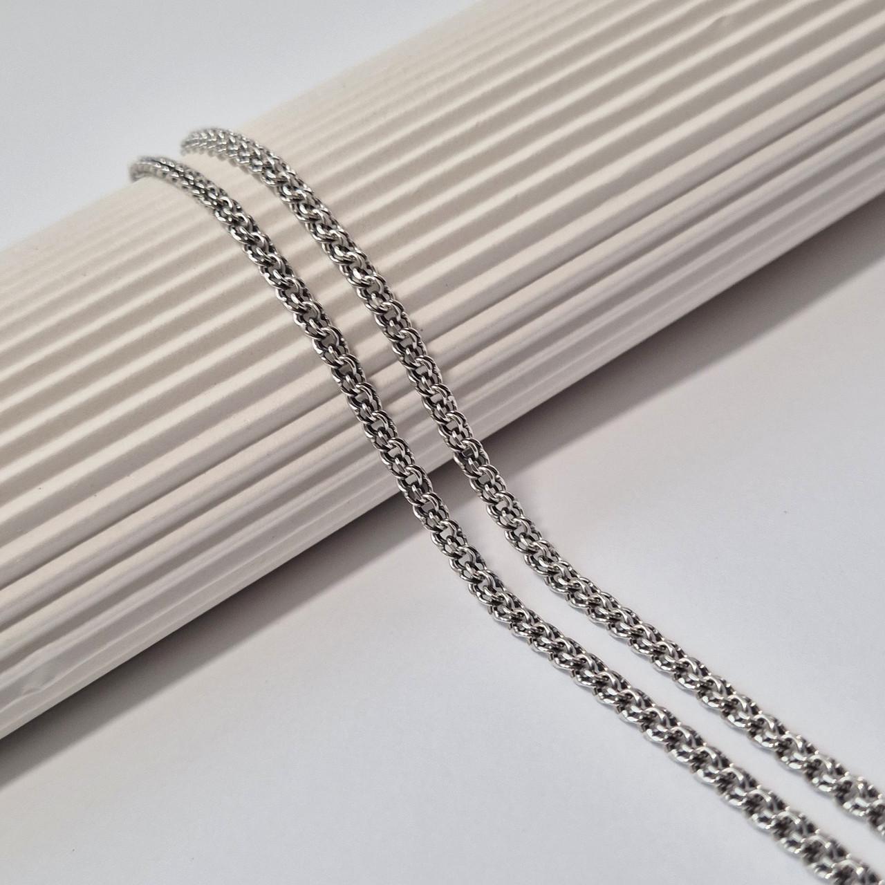 Цепочка бисмарк круглая 55 см серебро 925 пробы черненное 10,19 г (5006)