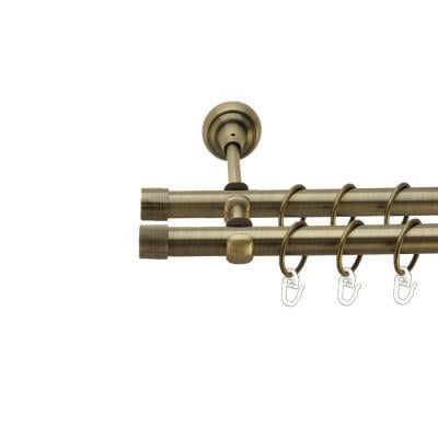 Карниз трубчастий відкритий Orvit Заглушка дворядний 19/19 мм 160 см Антик (000-7532) - фото 1 Карниз трубчастий відкритий Orvit Заглушка дворядний 19/19 мм 160 см Антик (000-7532) - фото 1