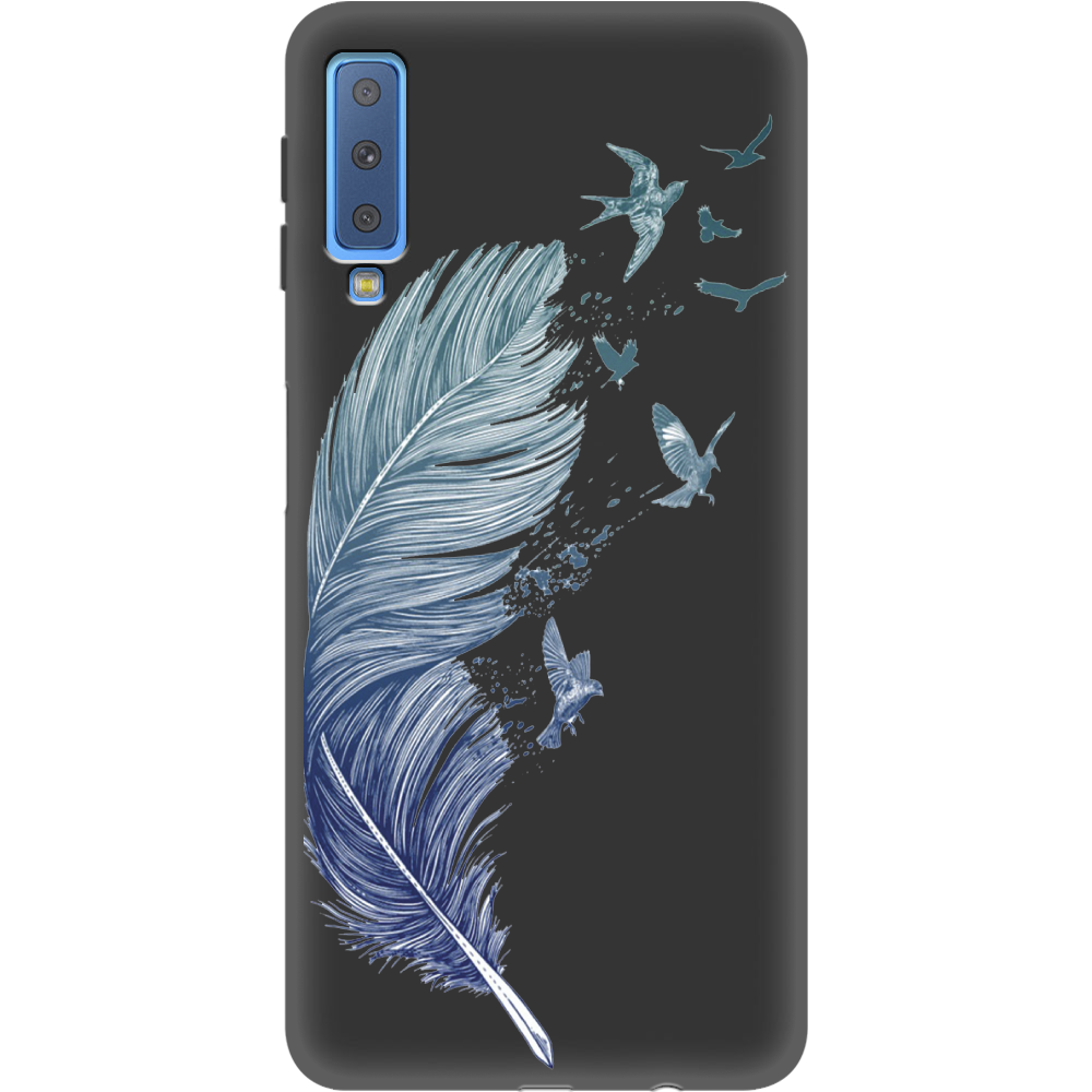 Чехол Boxface Samsung A750 Galaxy A7 2018 Feather Черный силикон (35481-cc38-35597)