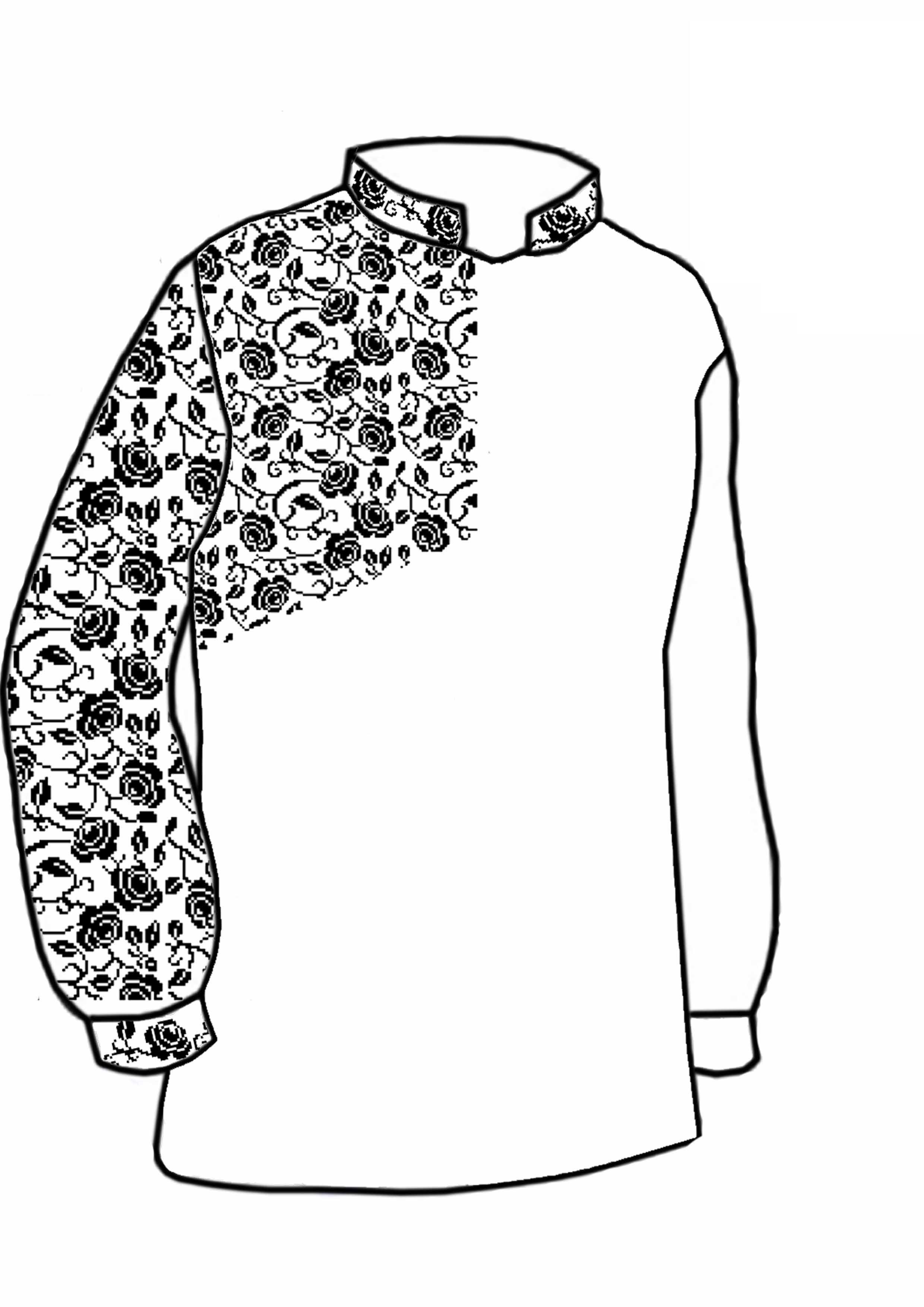 Заготовка для вишивки нитками або бісером/сорочка чоловіча не пошита СЧД-201 домоткане полотно Заготовка для вишивки нитками або бісером/сорочка чоловіча не пошита СЧД-201 домоткане полотно