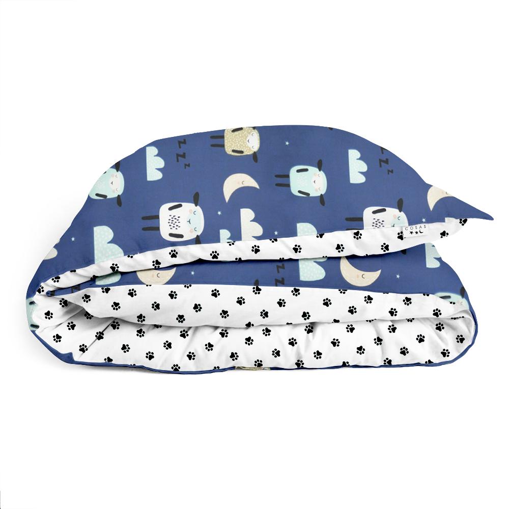 Пододеяльник полуторный SHEEP SLEEP 155х215 см DARK BLUE PAWS