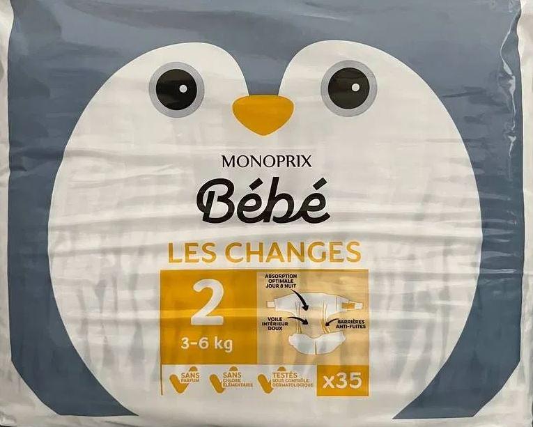 Monoprix Bébé Couches Taille 2 x35 