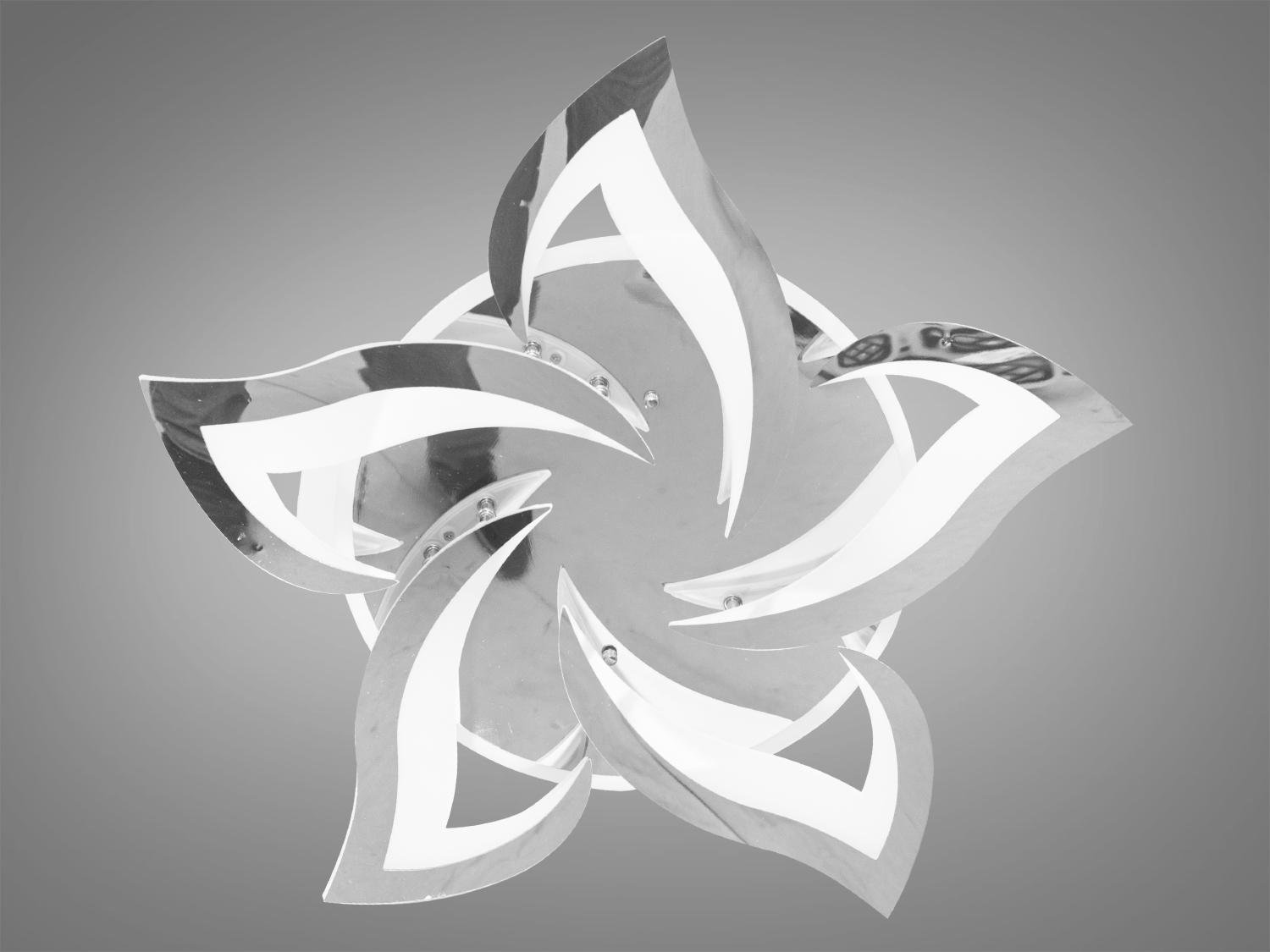 Люстра стельова LED підсвічування/димер/пульт 75W Хром (8146/5HR 3col dim) - фото 4