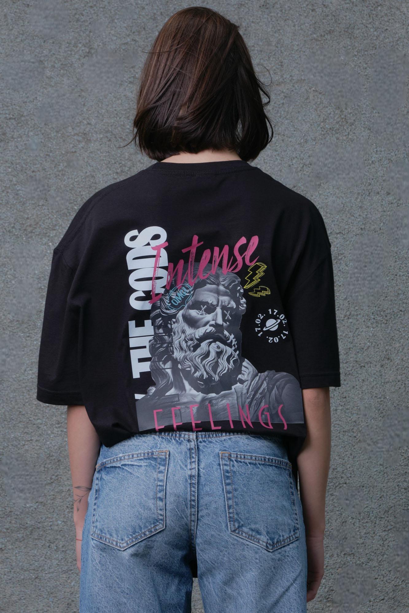 Футболка жіноча оверсайз Without Feelings S/M Black (S8049299)