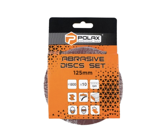 Шлифовальный круг Polax на липучке самозацепной для болгарки 125 мм зерно к600 10 шт. - фото 2 Шлифовальный круг Polax на липучке самозацепной для болгарки 125 мм зерно к600 10 шт. - фото 2
