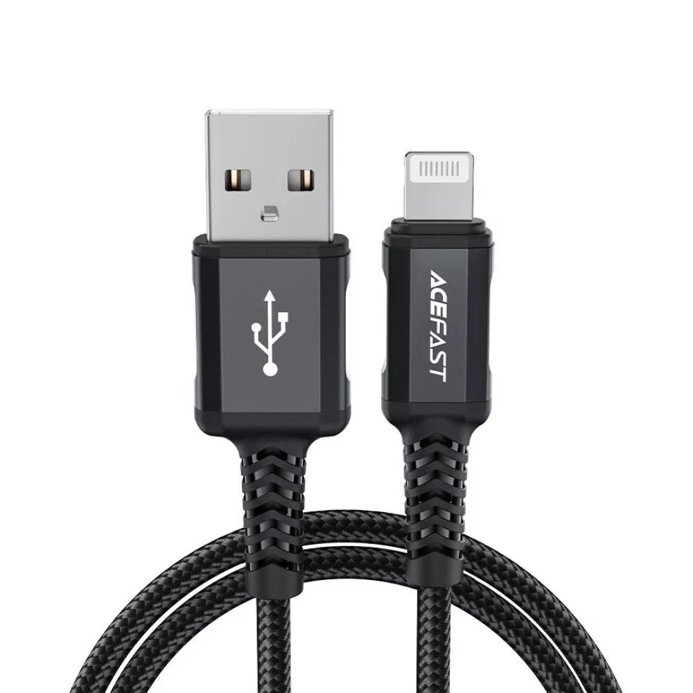 Кабель Acefast C4-02 USB-A to Lightning 180 см Black