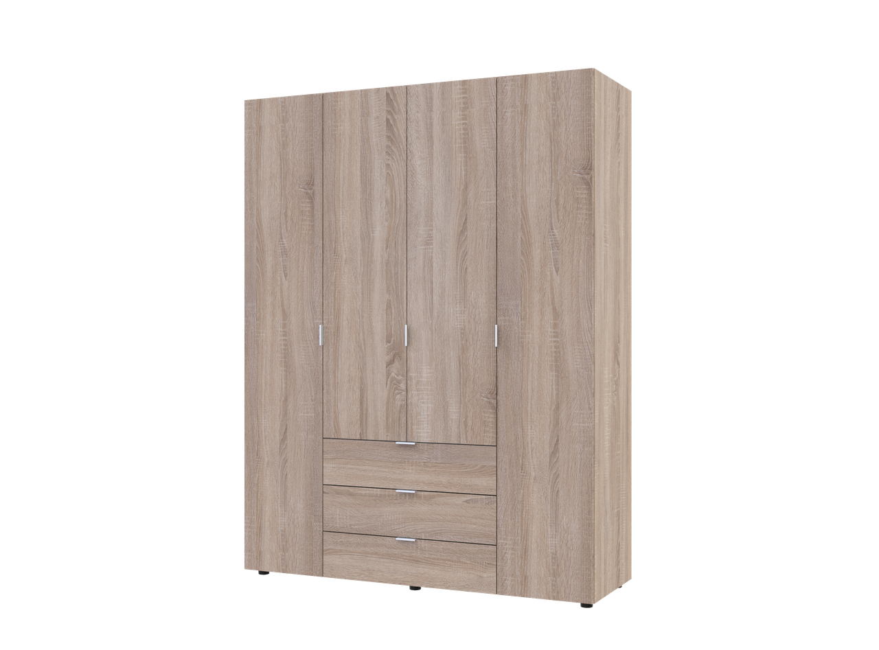 Шкаф для одежды Doros Гелар 4 ДСП 155х49,5х203,4 см Дуб Сонома (80397560) - фото 1 Шкаф для одежды Doros Гелар 4 ДСП 155х49,5х203,4 см Дуб Сонома (80397560) - фото 1