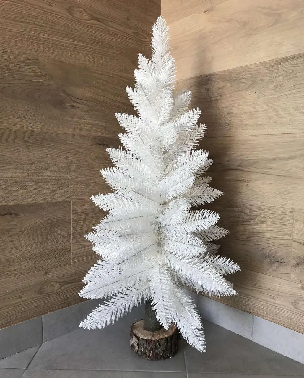 Елка искусственная Elegant на пеньочке 85 см Белый (310/85/W)