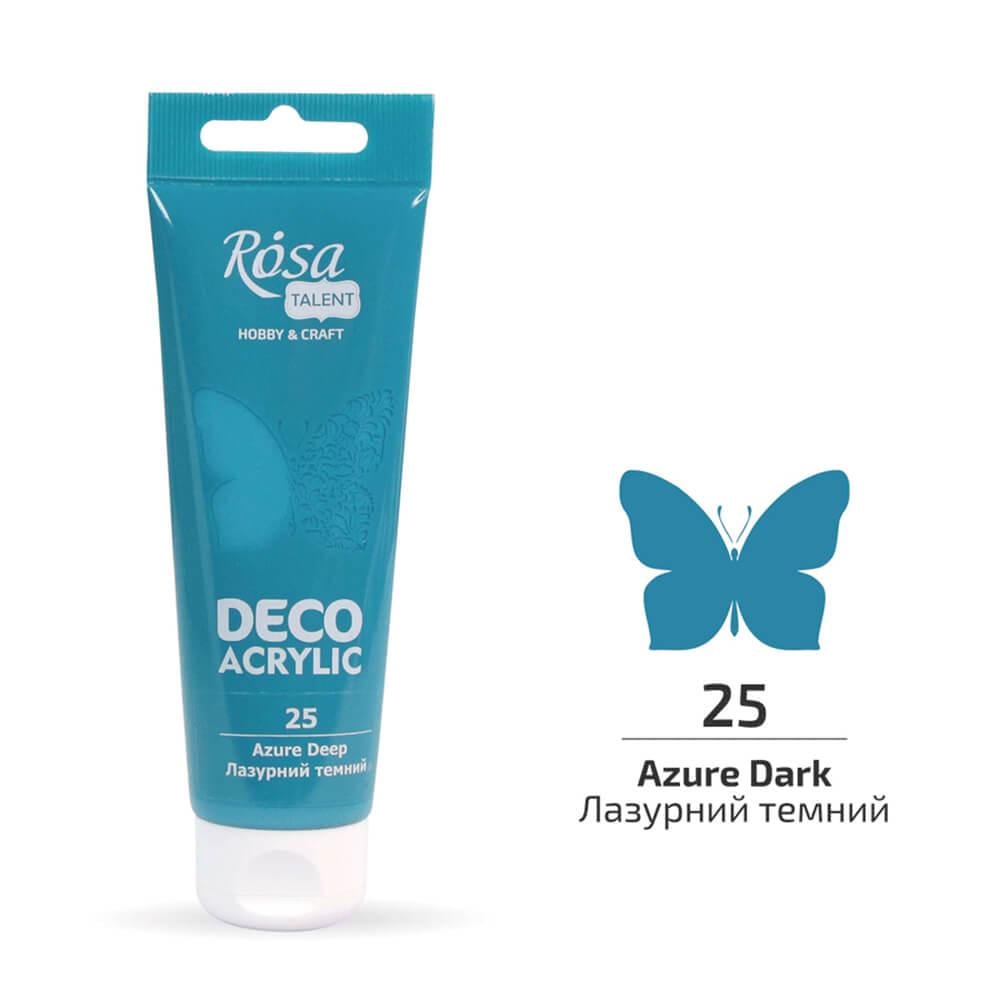 Акриловая краска для декора ROSA Talent 25 75 мл Лазурный темный матовый (322225)