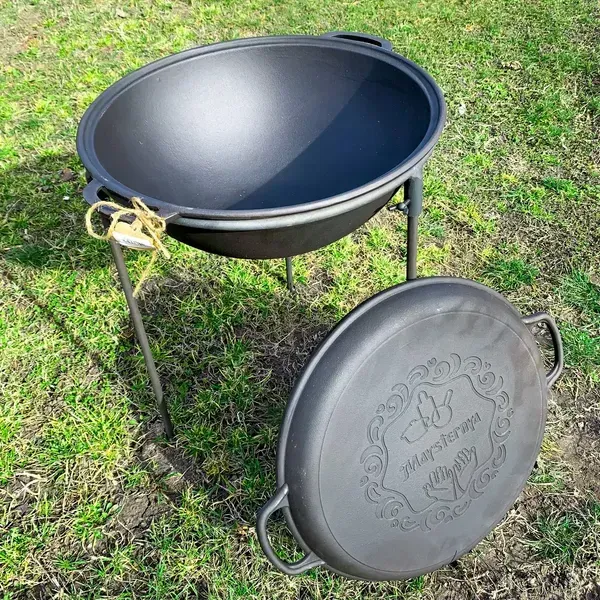 Котел чугунный туристический Наша Мастерская с крышкой-сковородкой и трехногой для костра 8 л (2603329390) - фото 10 Котел чугунный туристический Наша Мастерская с крышкой-сковородкой и трехногой для костра 8 л (2603329390) - фото 10