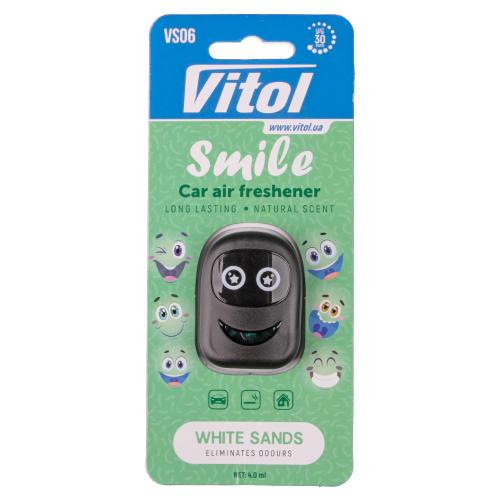 Ароматизатор для авто Vitol Smile White Sands на дефлектор (23194252)
