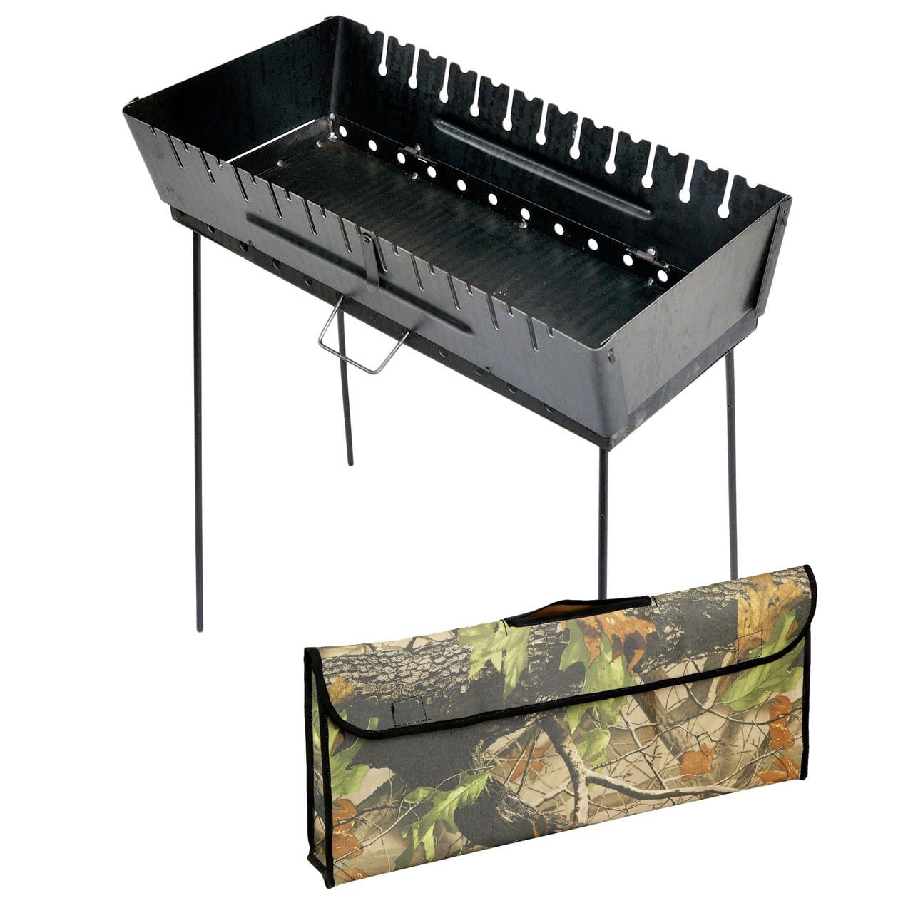 Мангал-чемодан 2 мм на 12 шампуров 690х350х160 мм с чехлом