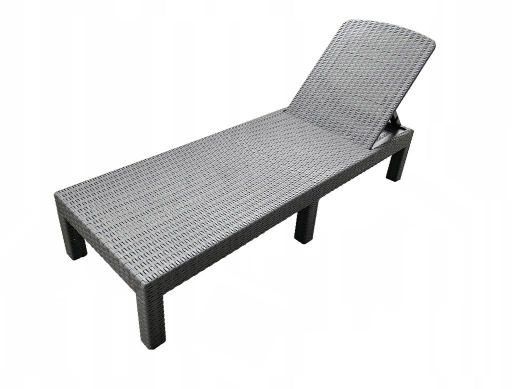 Шезлонг Gotel PREMIUM из искусственного ротанга складывается в чемодан Grey (37360709)