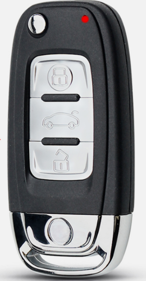 Корпус ключа выкидной на 3 кнопки Volkswagen Passat B7/Tiguan/Golf 6/Polo 5/Skoda Fabia/Superb/Roomster/Octavia A5 тюнинг/лампочка сверху (VW-KEY-06)