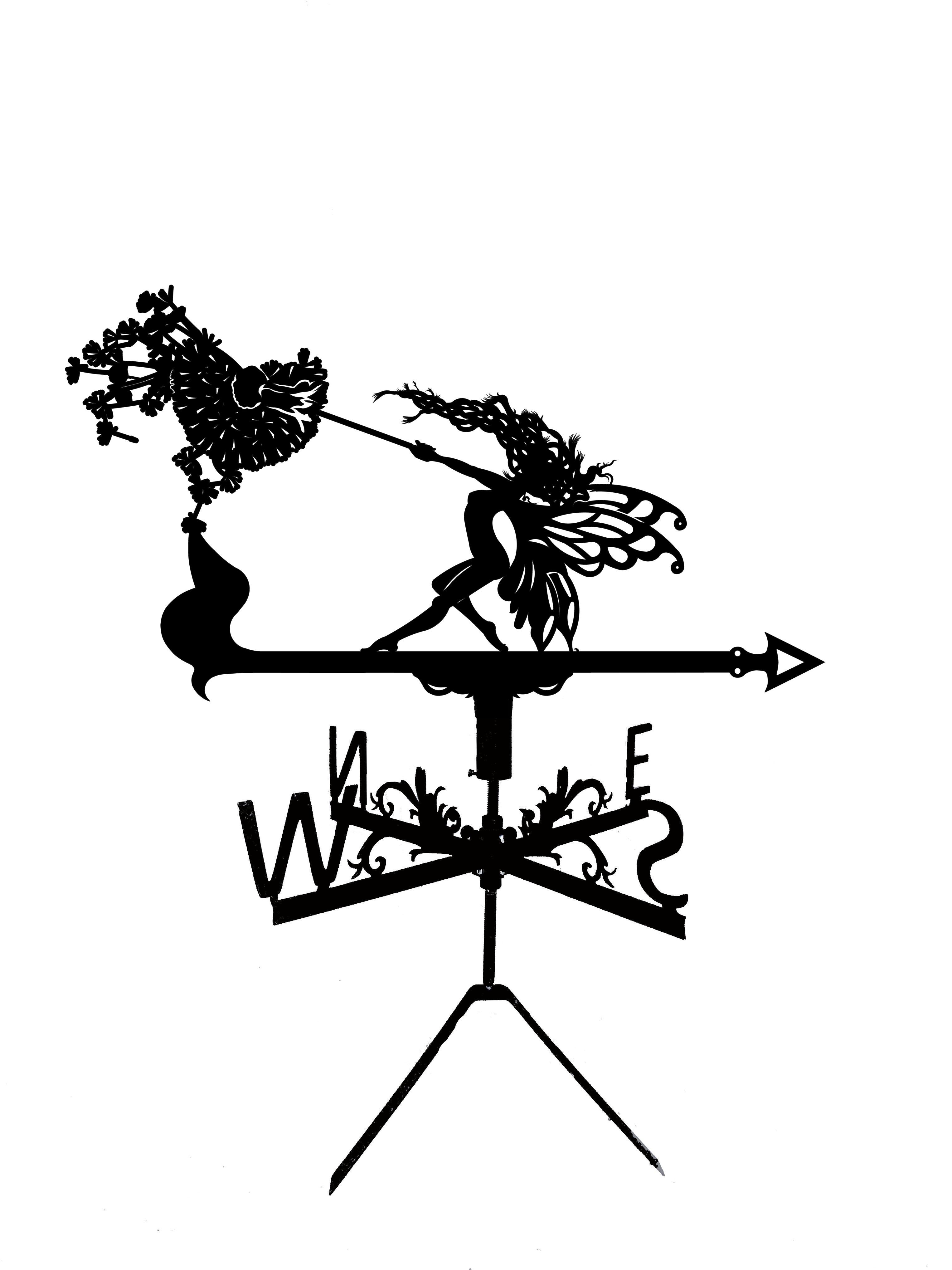 Флюгер на беседку/колодец Фея с одуванчиком на ветру (27477440)