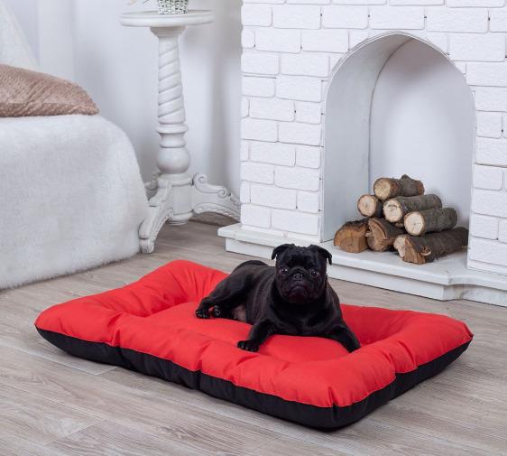 Лежак для собак вологостійкий двосторонній 70х50х10 см Червоний/Чорний (23162922) - фото 2 Лежак для собак вологостійкий двосторонній 70х50х10 см Червоний/Чорний (23162922) - фото 2