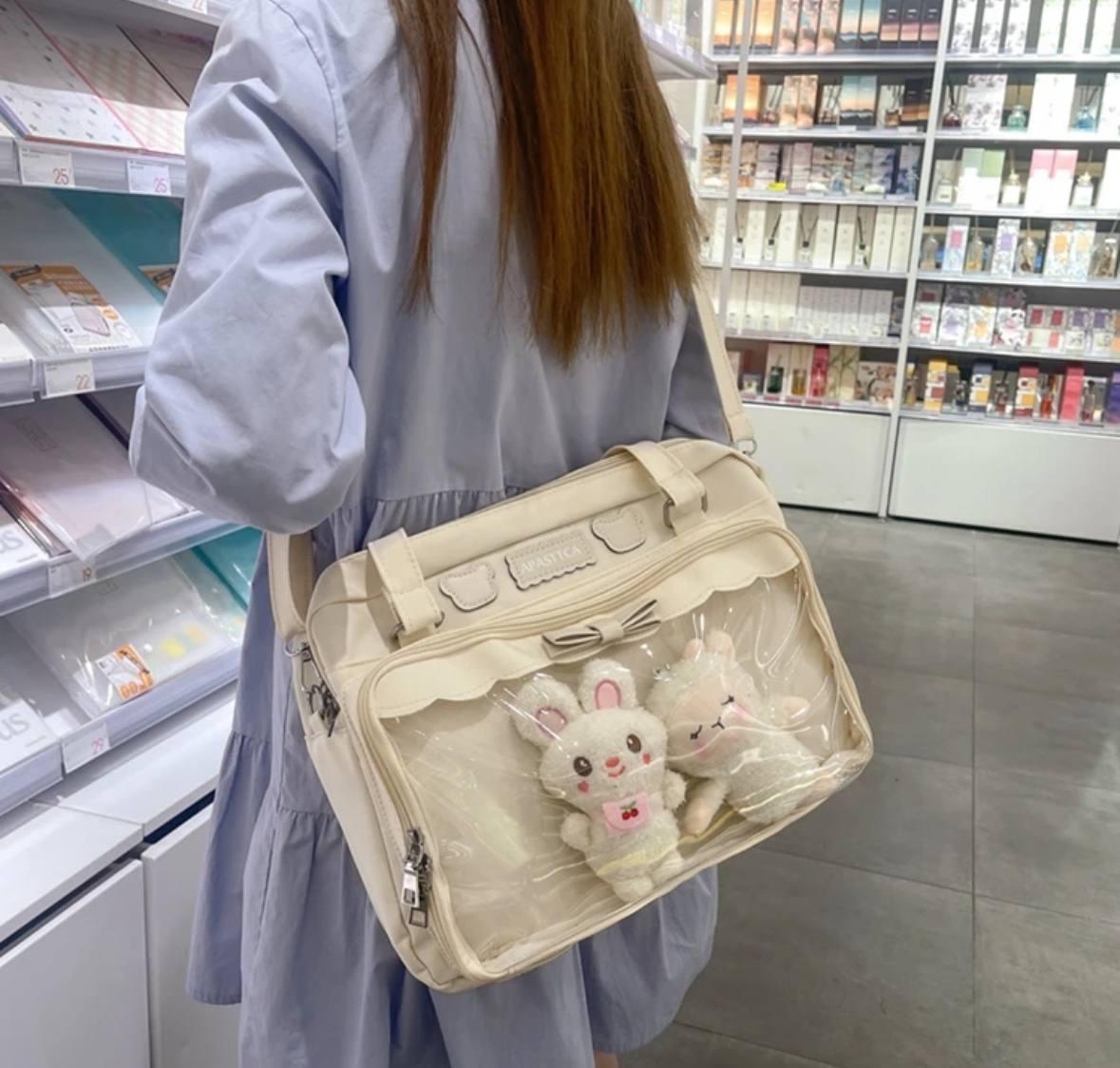 Сумка женская с экраном для игрушек и картинок в японском стиле Молочный (2600706246) - фото 7 Сумка женская с экраном для игрушек и картинок в японском стиле Молочный (2600706246) - фото 7