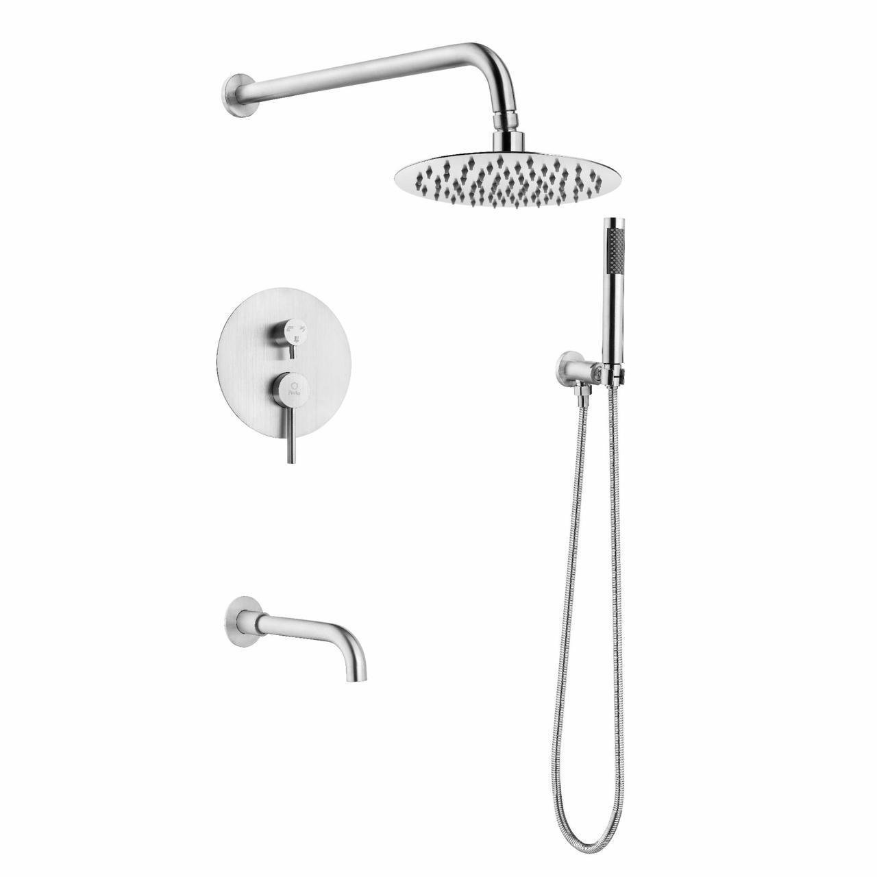 Змішувач для душу Perla SMART PSS7804 вбудований круглий/3 режима Сатин/Нержавіюча сталь (2529486175)