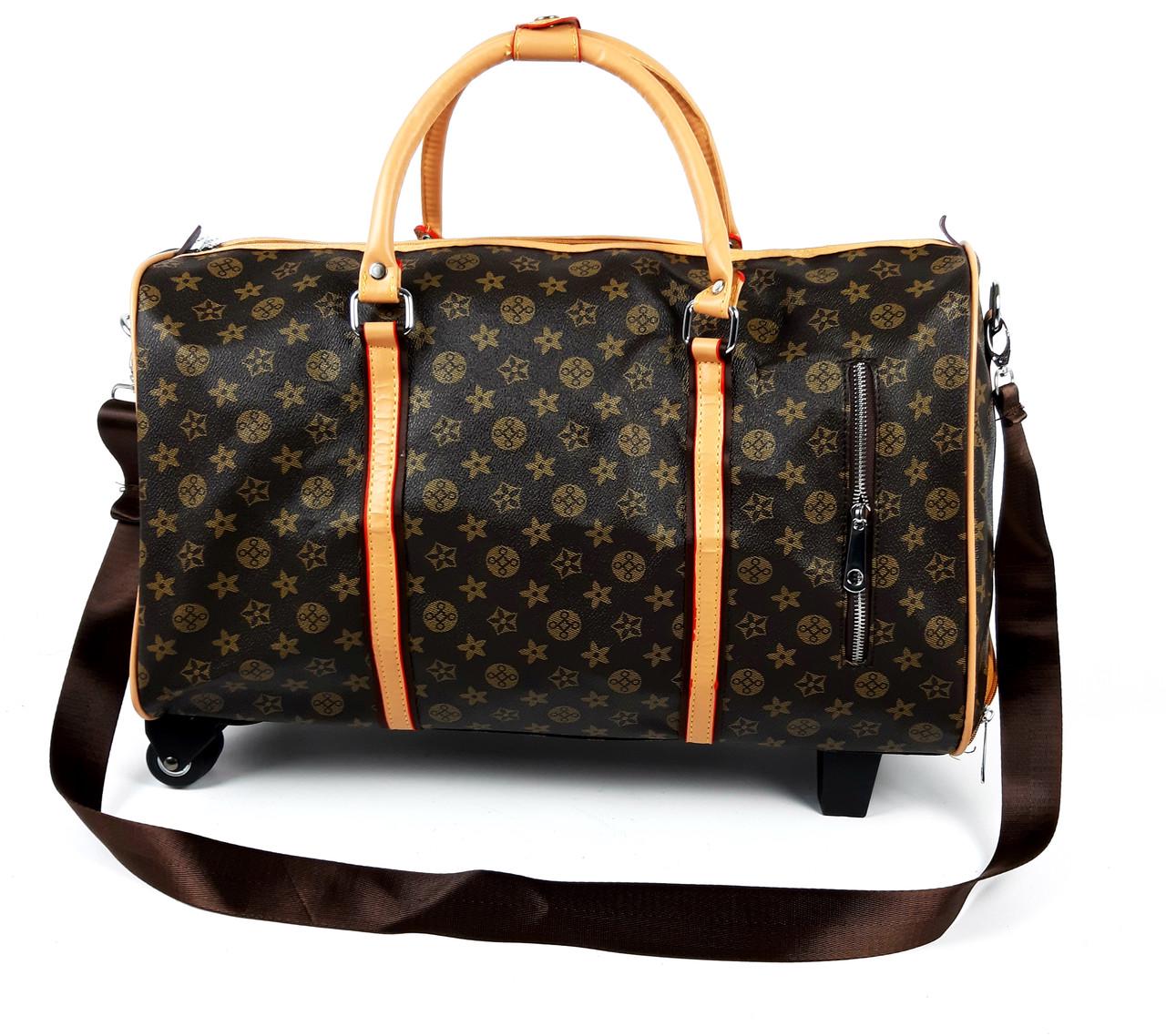 Сумка на колесах Sky travel з ременем 50x20x34 см Коричневий (1045273944) - фото 5 Сумка на колесах Sky travel з ременем 50x20x34 см Коричневий (1045273944) - фото 5