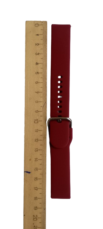 Ремешок для часов силиконовый 180х20 мм Maroon (3792) - фото 3 Ремешок для часов силиконовый 180х20 мм Maroon (3792) - фото 3