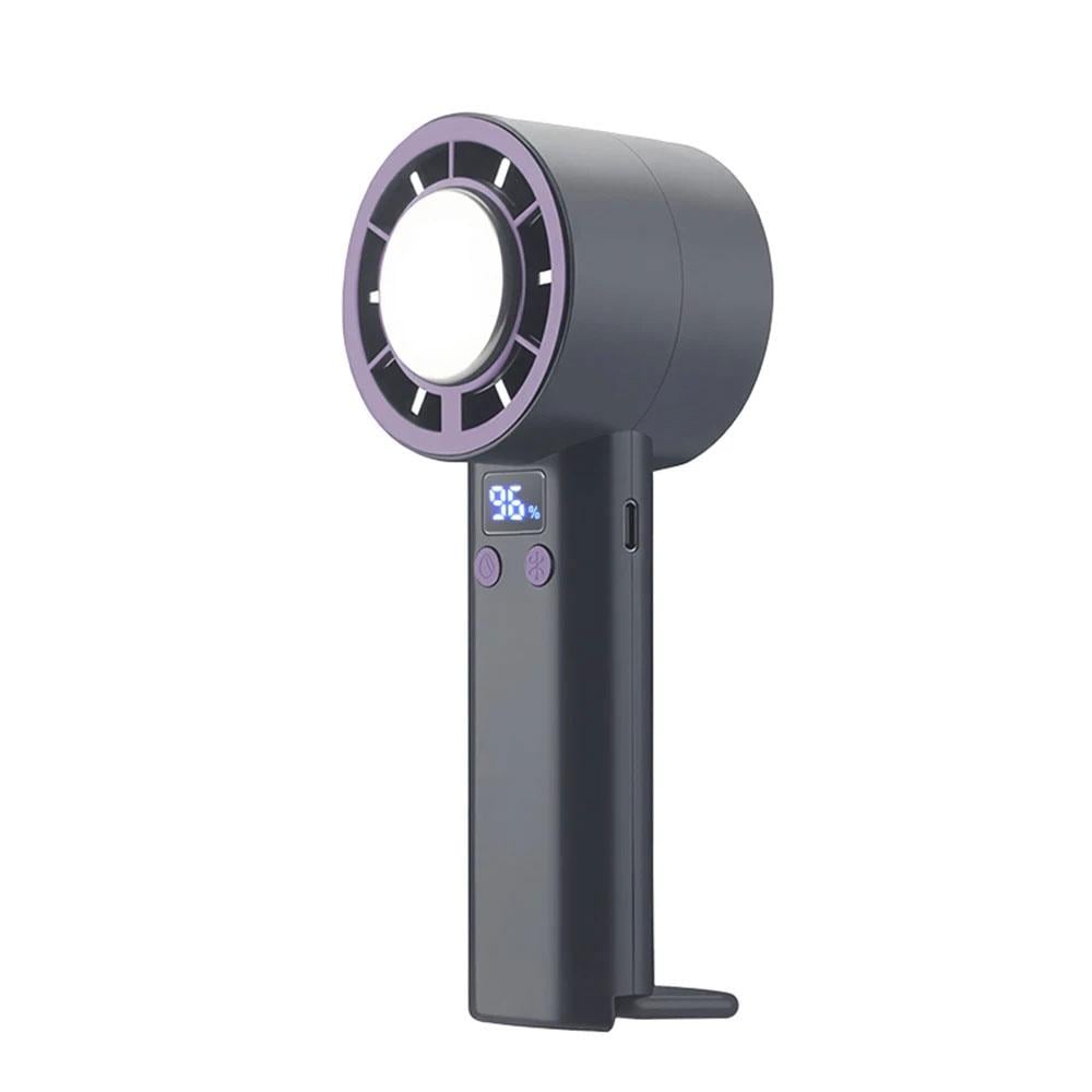 Мини вентилятор на аккумуляторе Handheld fan XP-C01 с дисплеем 12W Cро-фиолетовый (1011158-Other-2)
