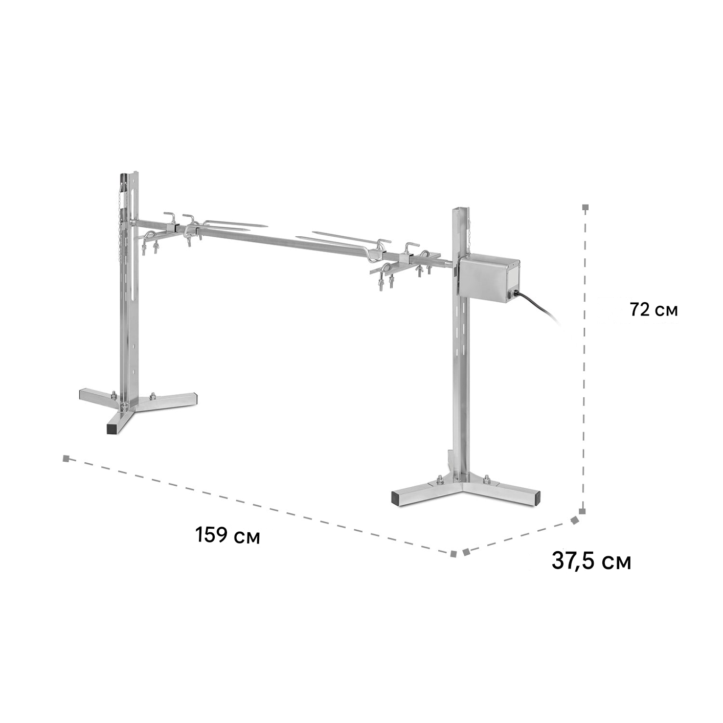 Гриль для молочного поросяти KLARSTEIN Sauenland Survivor з нержавіючої сталі (10035372) - фото 8