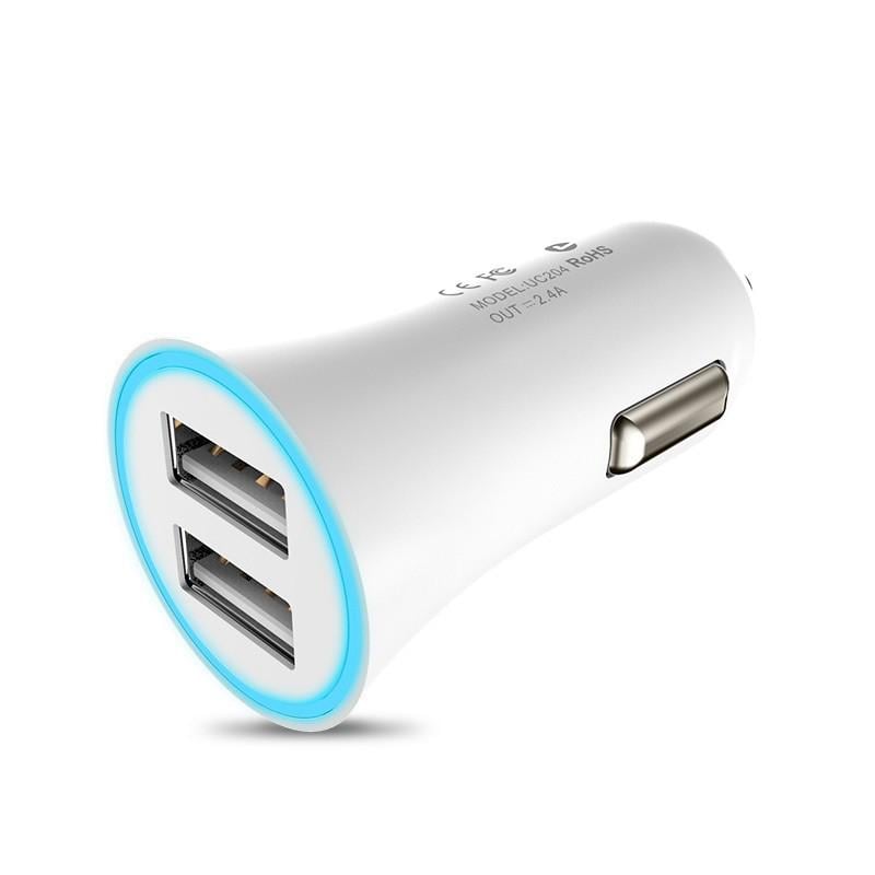Автомобильное зарядное устройство Hoco UC204 Car Charger 2USB 2,4 A White Автомобильное зарядное устройство Hoco UC204 Car Charger 2USB 2,4 A White