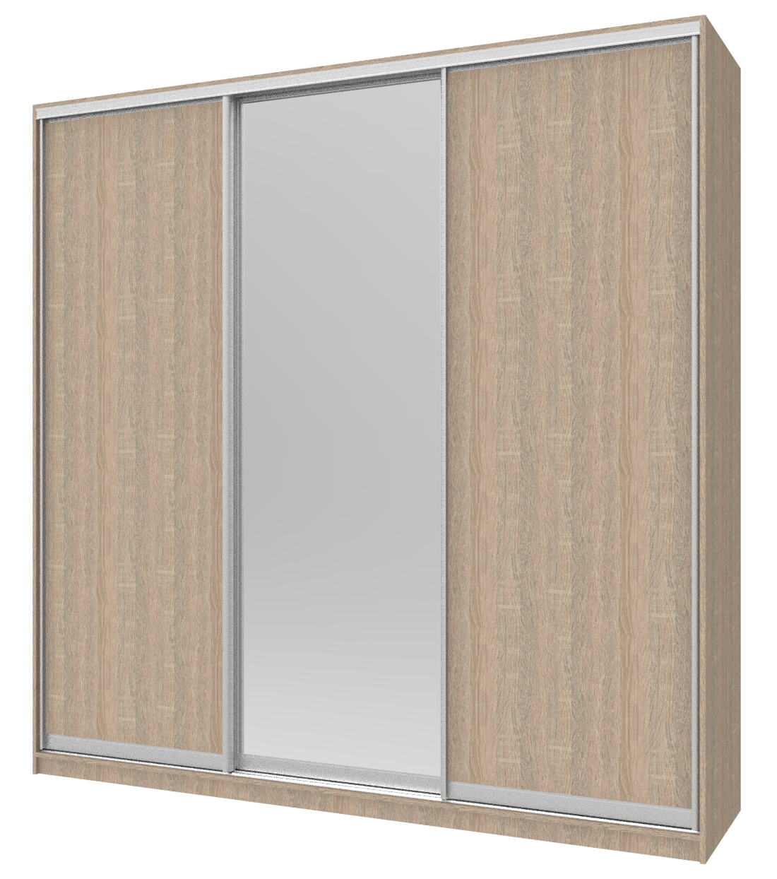 Шкаф-купе Doros Сити 24 2 ДСП/1 зеркало 238х60х240 см Дуб сонома (DR-10030)