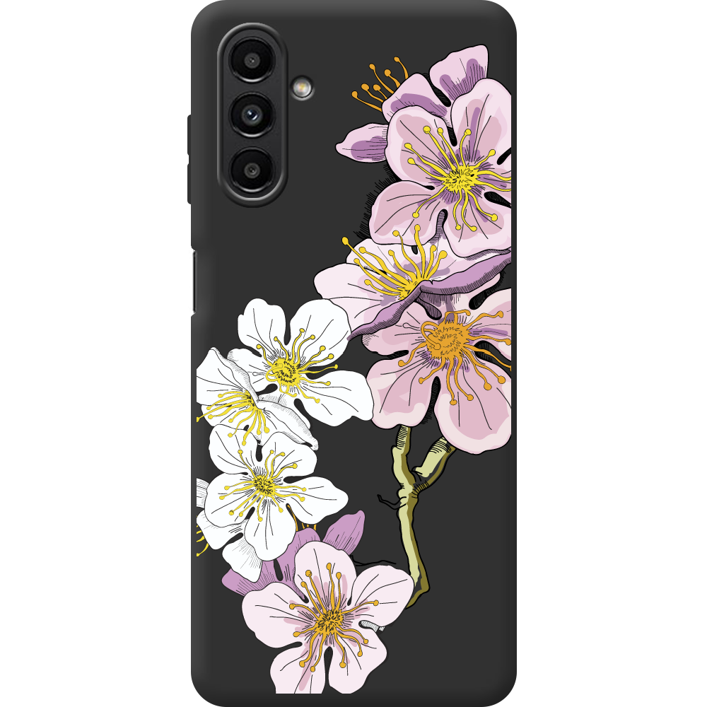 Чехол BoxFace Samsung Galaxy A13 (A136) Cherry Blossom Черный силикон (44113-cc4-44166)