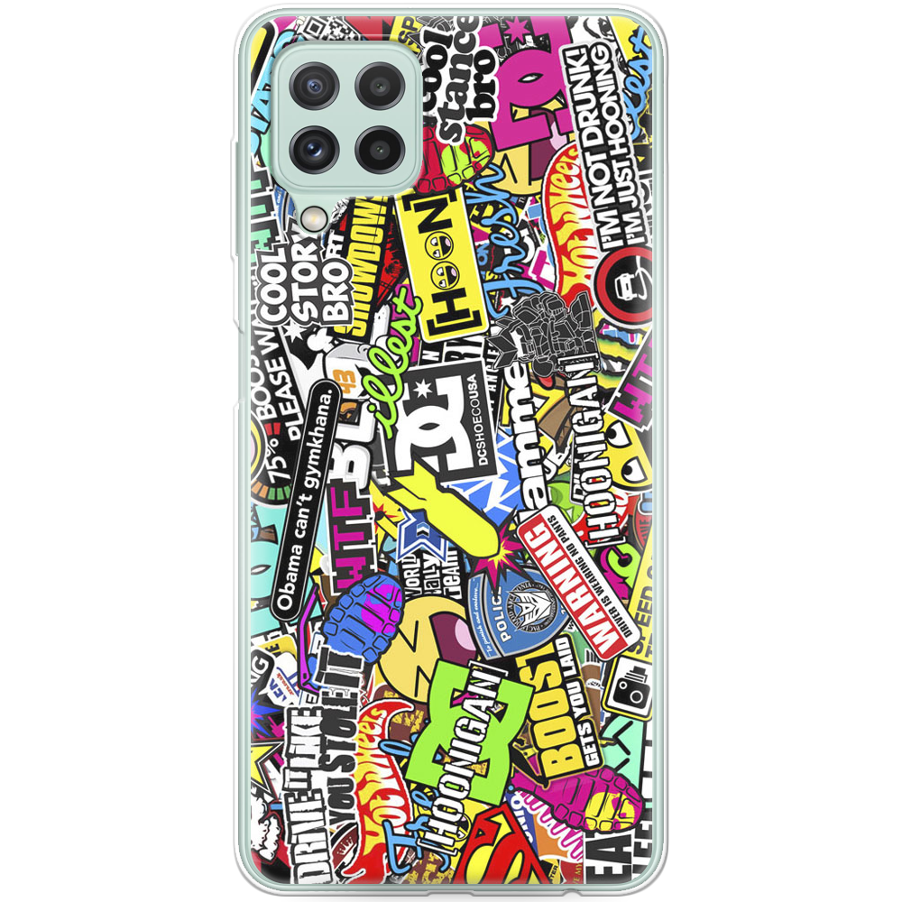 Чехол BoxFace Samsung M325F Galaxy M32 Multicolored Inscriptions Прозрачный силикон (42962-up880-42748)