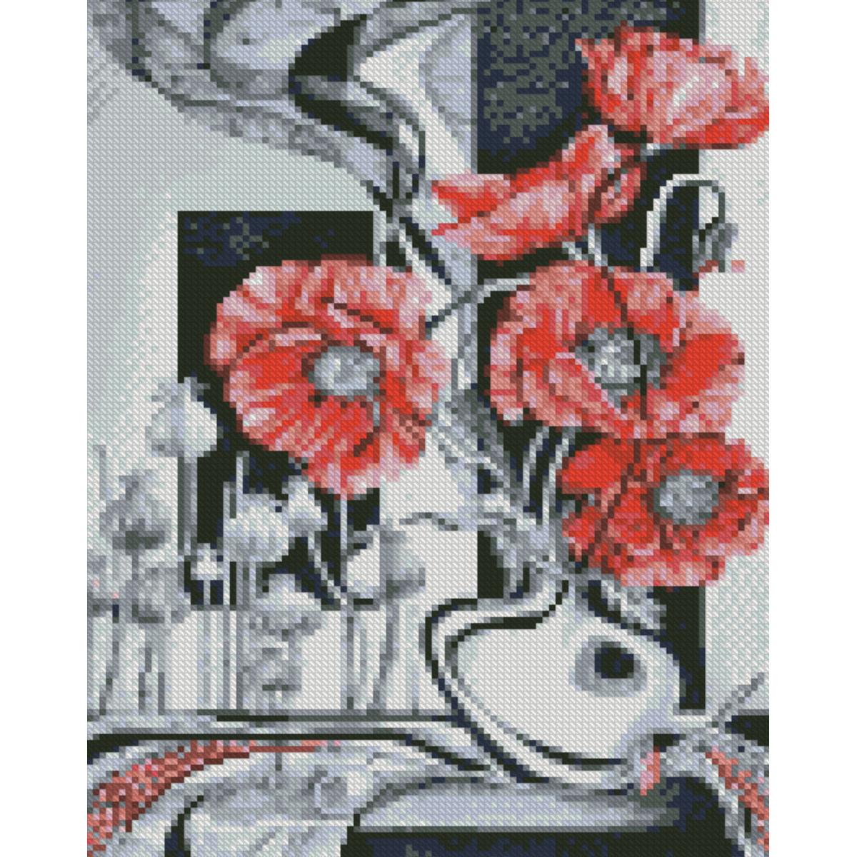 Алмазная мозаика Strateg Премиум Маки 30x40 см (HX514)