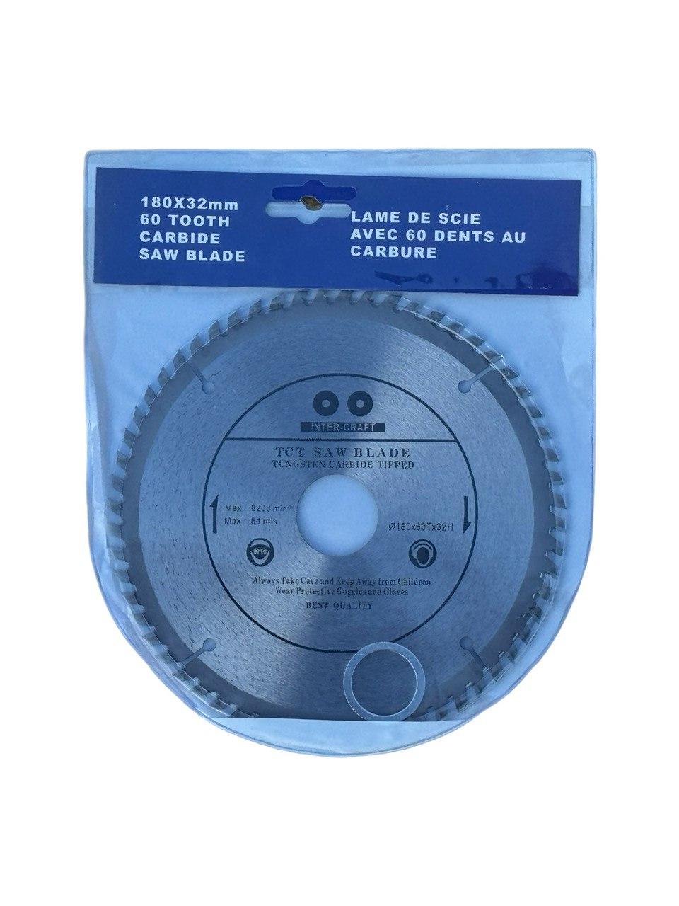 Диск пильный по дереву Inter-Craft 180х32 мм 60 зубов