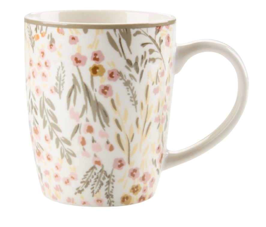 Кружка с цветами d 8 см высота 10 см 350 мл (57cc4cd5)